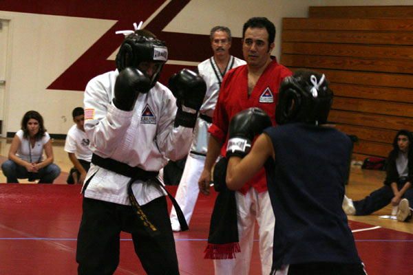 Inst. Hamilton (and Inst. Wagner) tastes his first full contact kick boxing 